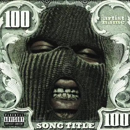 Music cover artwork “Black Face”: face and eyes, black and white tones