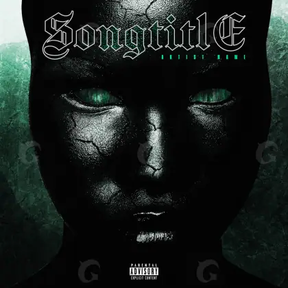 Album cover art “Black Face”: face and eyes, black and white tones