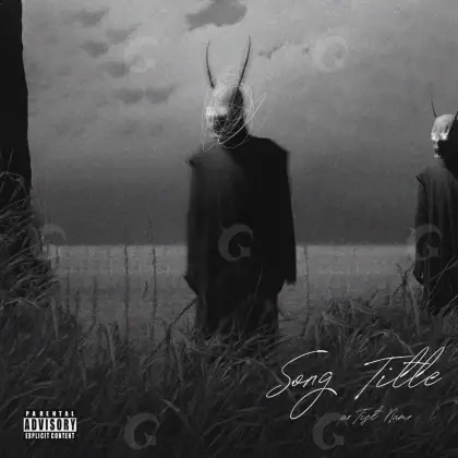 Portada para canción «Black Figure»: figura; color blanco y negro