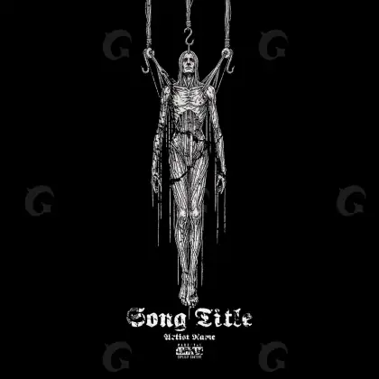 Portada para canción «Black Figure»: figura; color blanco y negro