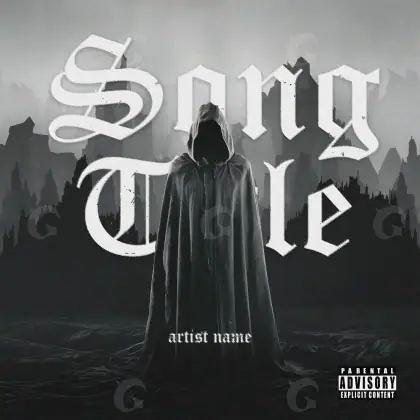 Music cover artwork “Black Figure”: figure, black and white tones