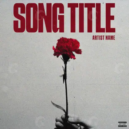 Arte de portada musical «Black Flower»: flor; color blanco y negro