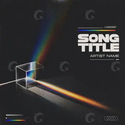 Music cover artwork “Black Glass”: glass, black and white tones