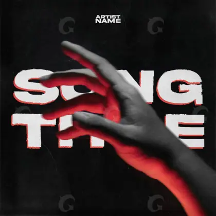 Music cover artwork “Black Hand”: hand, black and white tones