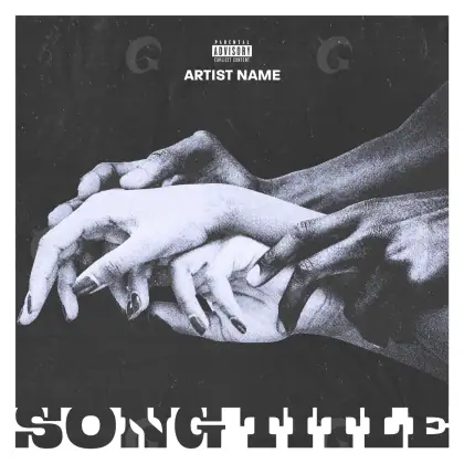 Portada para canción «Black Hand»: mano; color blanco y negro