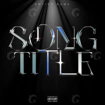 Music cover artwork “Black Lettering”: lettering, black and white tones