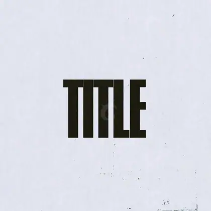 Arte de portada musical «Black Lettering»: tipografía; color blanco y negro