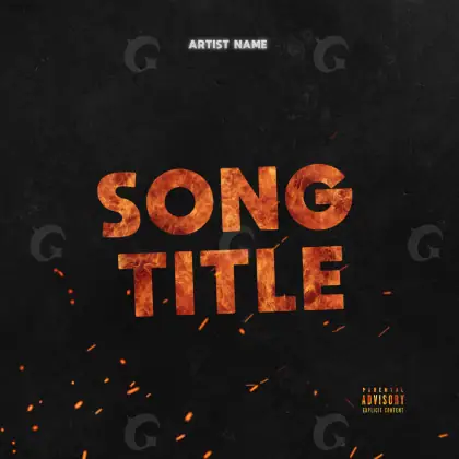 Arte de portada musical «Black Lettering»: tipografía; color blanco y negro