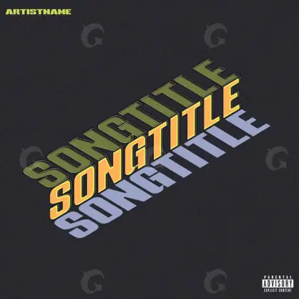 Music cover artwork “Black Lettering”: lettering and abstract, black and white tones