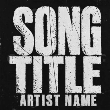 Portada prediseñada «Black Lettering»: tipografía; color blanco y negro