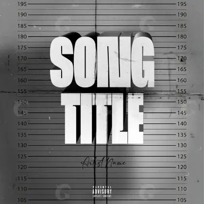 Premade cover art “Black Lettering”: lettering, black and white tones