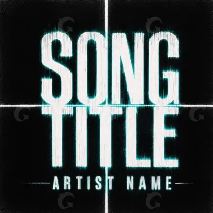 Premade cover art “Black Lettering”: lettering, black and white tones