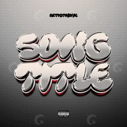 Music cover artwork “Black Lettering”: lettering, black and white tones