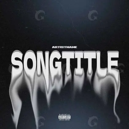Portada para canción «Black Lettering»: tipografía; color blanco y negro