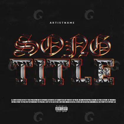 Music cover artwork “Black Lettering”: lettering, black and white tones