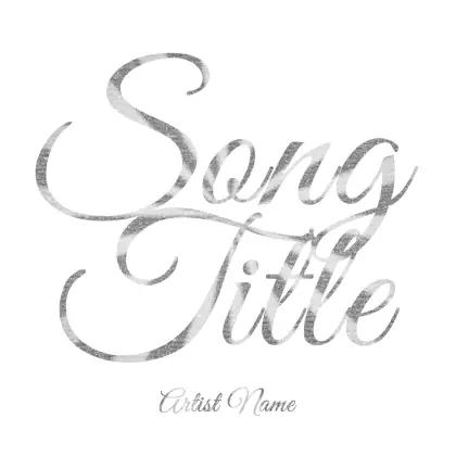 Music cover artwork “Black Lettering”: lettering, black and white tones