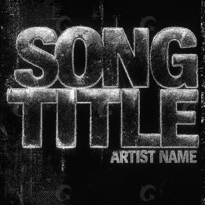 Обложка для альбома «Black Lettering»: типографика; палитра — чёрно-белая