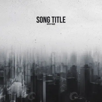 Arte de portada musical «Black Lettering»: tipografía; color blanco y negro