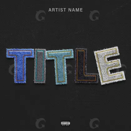 Arte de portada musical «Black Lettering»: tipografía; color blanco y negro