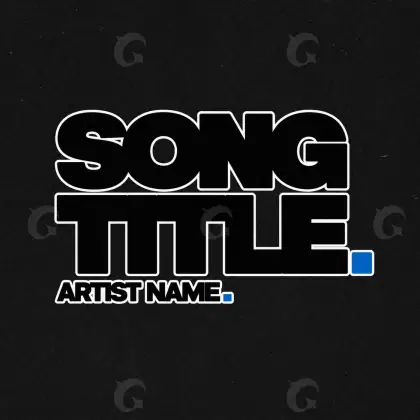 Premade cover art “Black Lettering”: lettering and abstract, black and white tones