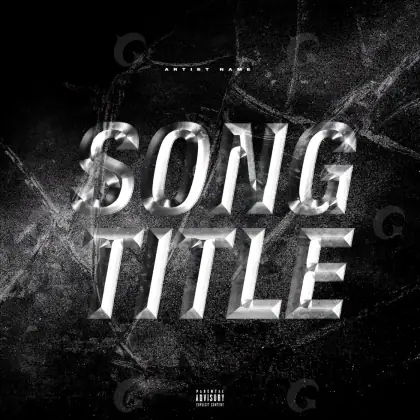 Premade cover art “Black Lettering”: lettering, black and white tones