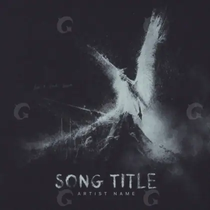 Обложка для песни «Black Lettering»: типографика; палитра — чёрно-белая