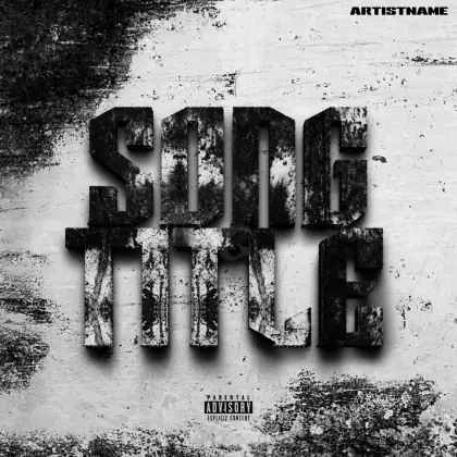 Album cover art “Black Lettering”: lettering, black and white tones