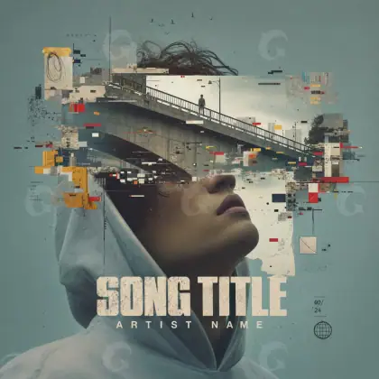 Portada para canción «Black Lettering»: tipografía; color blanco y negro