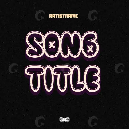 Music cover artwork “Black Lettering”: lettering, black and white tones