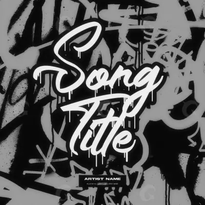 Обложка для песни «Black Lettering»: типографика; палитра — чёрно-белая