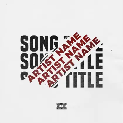 Portada para canción «Black Lettering»: tipografía; color blanco y negro