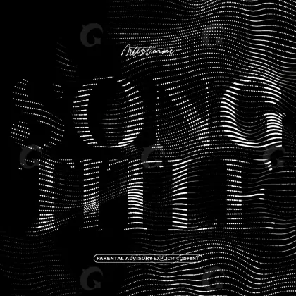 Premade cover art “Black Lettering”: lettering, black and white tones
