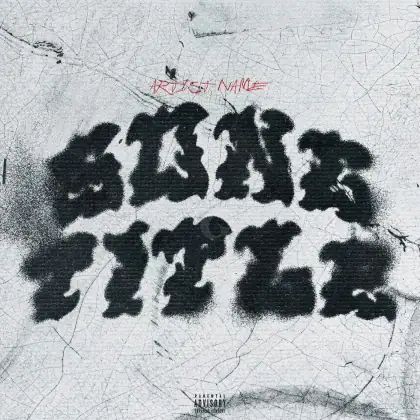 Обложка для песни «Black Lettering»: типографика; палитра — чёрно-белая