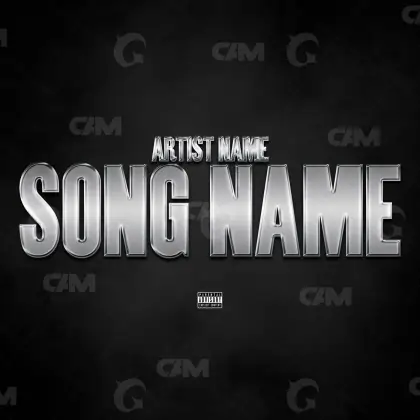Music cover artwork “Black Lettering”: lettering, black and white tones