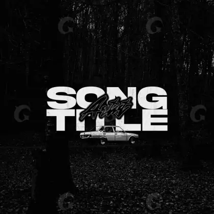 Обложка для альбома «Black Lettering»: типографика; палитра — чёрно-белая