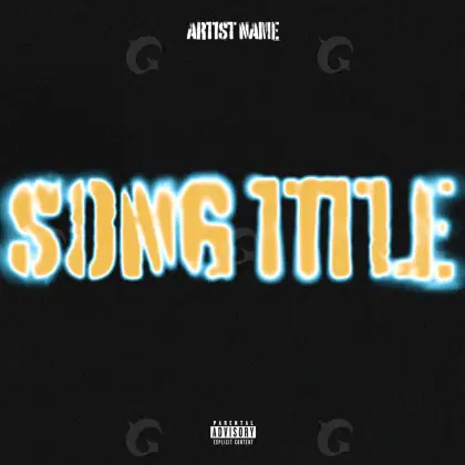 Music cover artwork “Black Lettering”: lettering, black and white tones