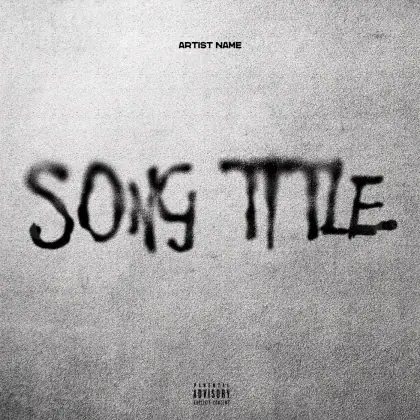 Portada para canción «Black Lettering»: tipografía; color blanco y negro