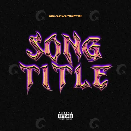 Music cover artwork “Black Lettering”: lettering, black and white tones