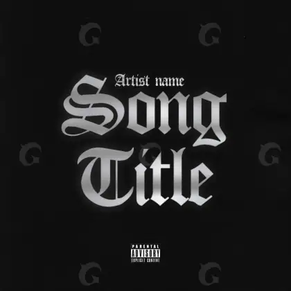 Music cover artwork “Black Lettering”: lettering, black and white tones