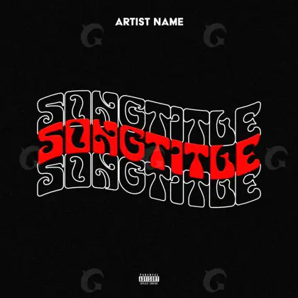 Music cover artwork “Black Lettering”: lettering, black and white tones
