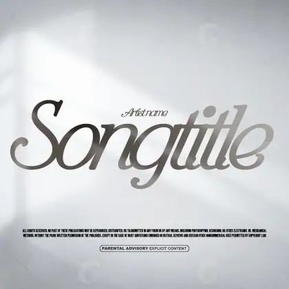 Music cover artwork “Black Lettering”: lettering, black and white tones