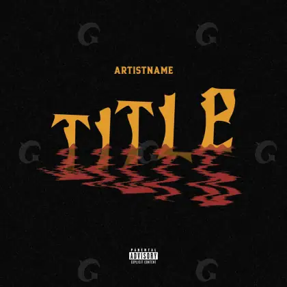 Arte de portada musical «Black Lettering»: tipografía; color blanco y negro