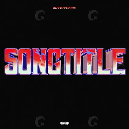 Album cover art “Black Lettering”: lettering, black and white tones