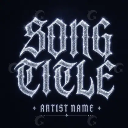 Обложка для альбома «Black Lettering»: типографика; палитра — чёрно-белая