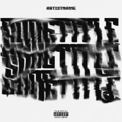 Music cover artwork “Black Lettering”: lettering and abstract, black and white tones