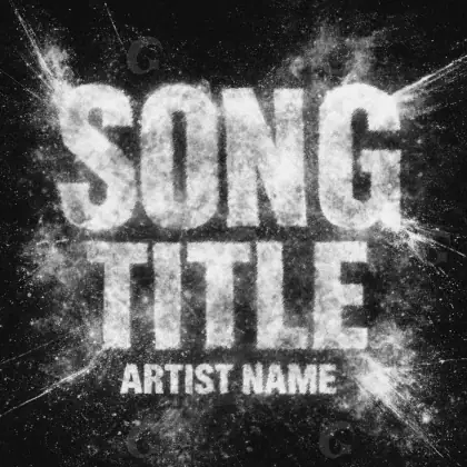 Music cover artwork “Black Lettering”: lettering, black and white tones