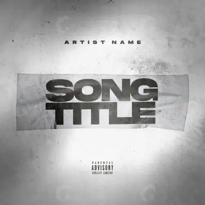 Music cover artwork “Black Lettering”: lettering, black and white tones