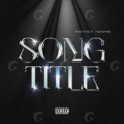 Portada prediseñada «Black Lettering»: tipografía; color blanco y negro