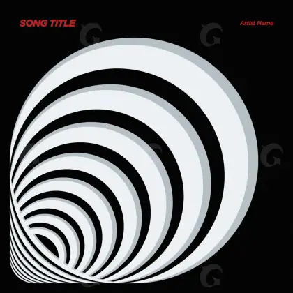 Premade cover art “Black Lettering”: lettering, black and white tones