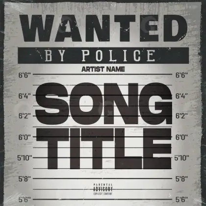 Arte de portada musical «Black Lettering»: tipografía; color blanco y negro